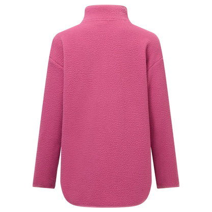 Violet - Back - Regatta Womens-Ladies Frankie Borg Half Zip Longline Fleece Top