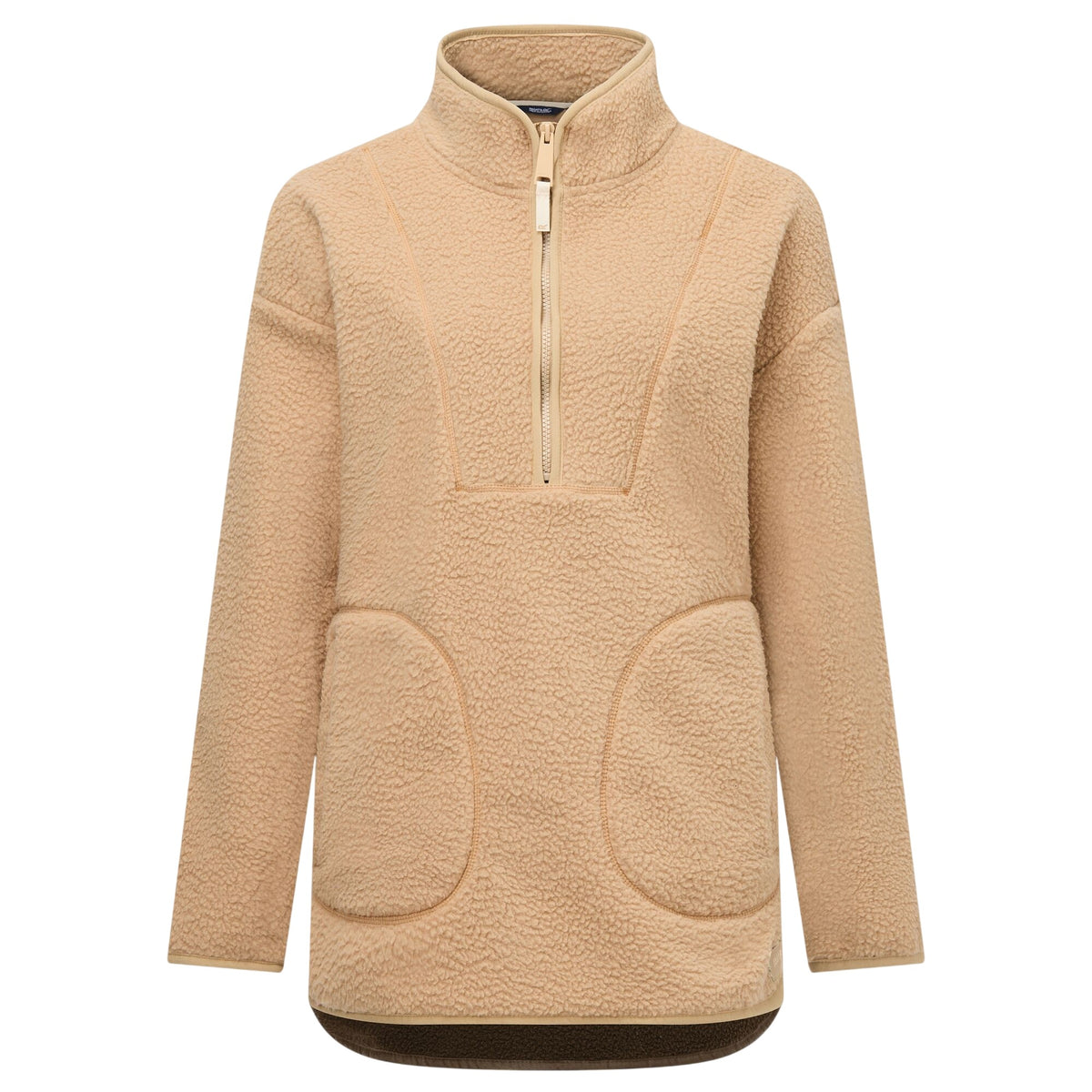 Barleycorn - Front - Regatta Womens-Ladies Frankie Borg Half Zip Longline Fleece Top