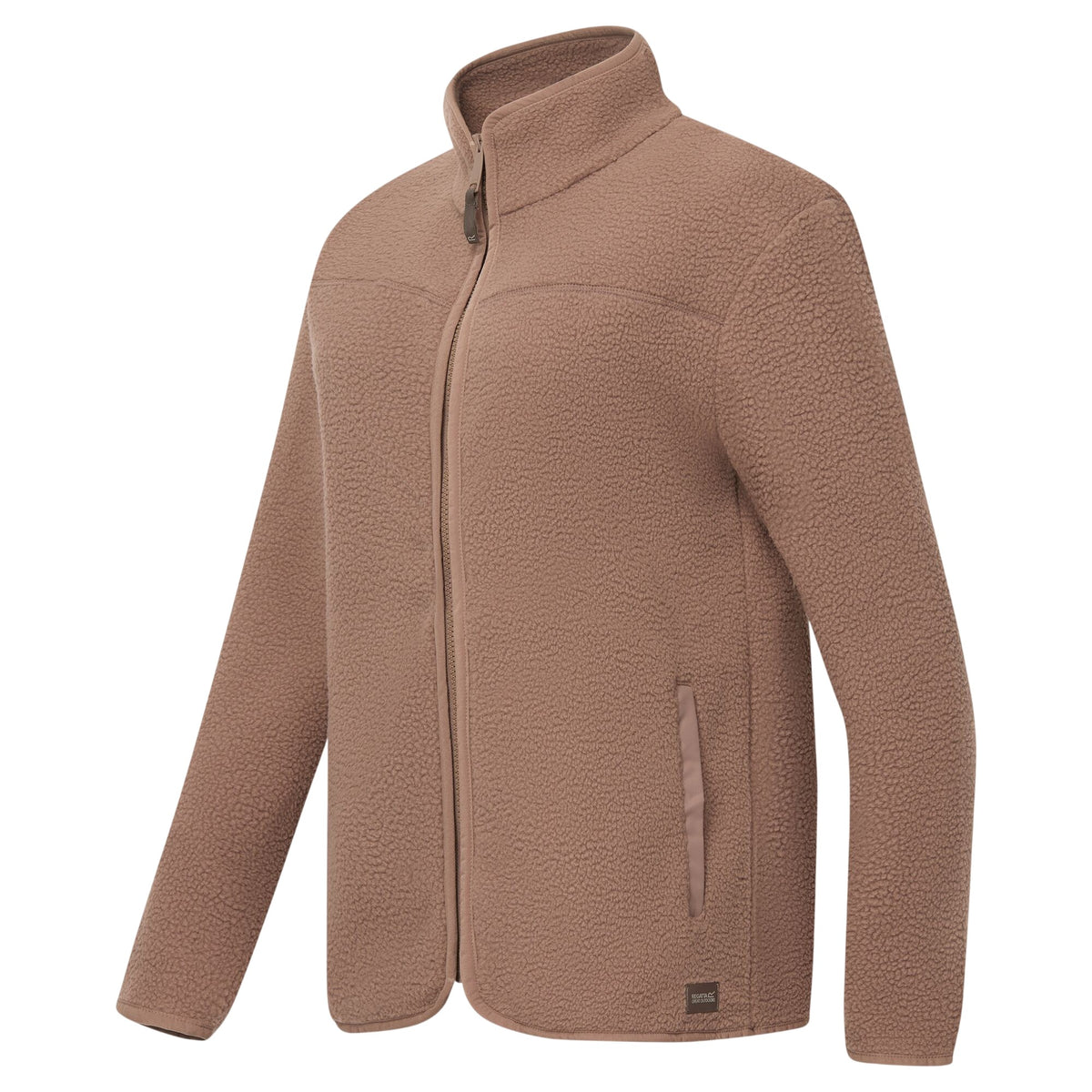 Mocha - Side - Regatta Womens-Ladies Frankie Borg Full Zip Fleece Jacket