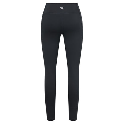 Black - Back - Dare 2B Womens-Ladies Power Brushed Back Thermal Leggings