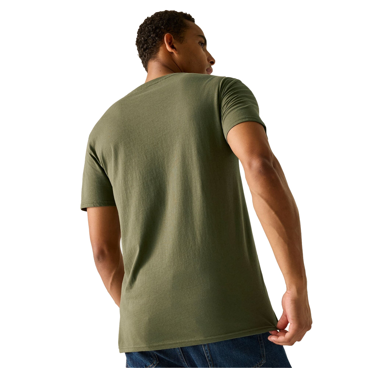 Dark Khaki - Back - Regatta Mens Cline IX Mountain Reflection T-Shirt