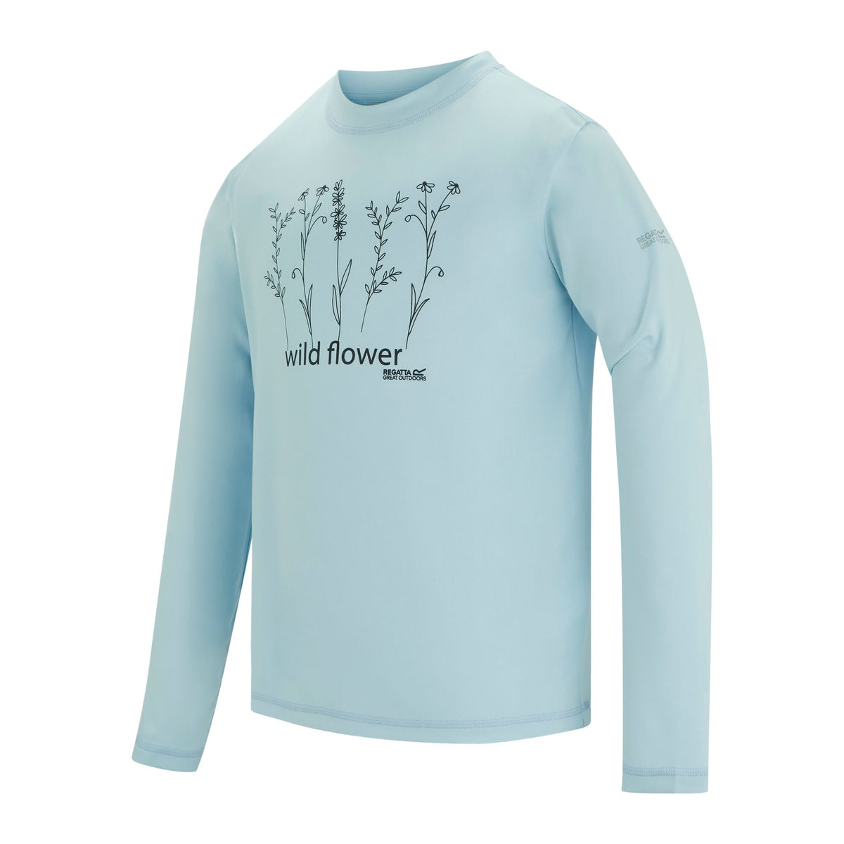 Skyway - Side - Regatta Childrens-Kids Alvarado Wild Flowers Long-Sleeved T-Shirt
