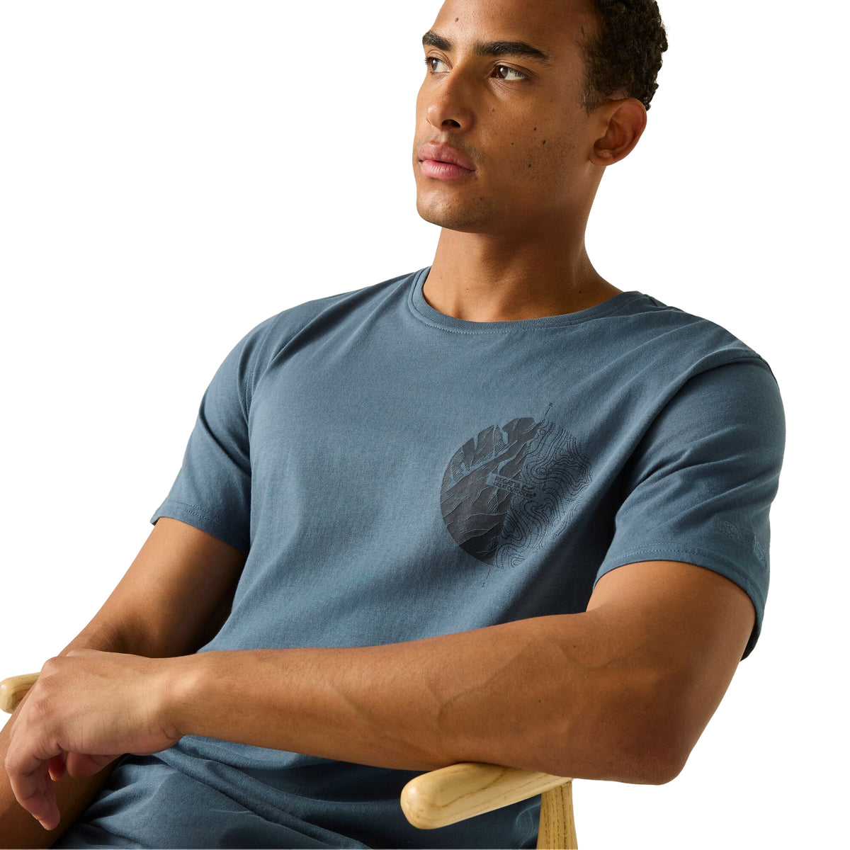 Grey Mirage - Close up - Regatta Mens Cline IX Compass T-Shirt