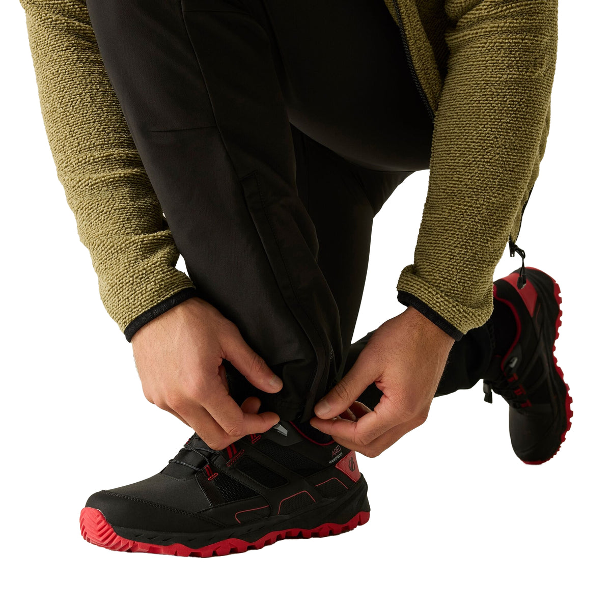 Black - Close up - Dare 2B Mens Peak Technical Slim Hiking Trousers