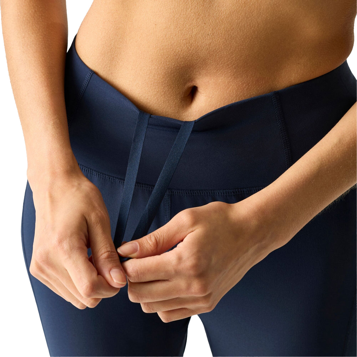 Navy - Close up - Regatta Womens-Ladies Monira Water Repellent Hiking Leggings
