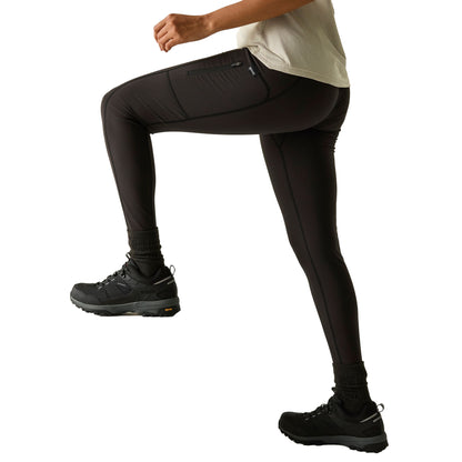 Black - Lifestyle - Regatta Womens-Ladies Monira Water Repellent Hiking Leggings