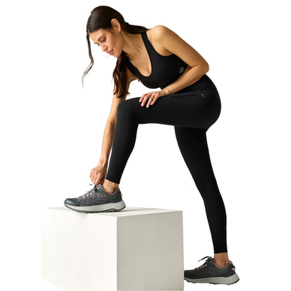 Black - Pack Shot - Regatta Womens-Ladies Monira Water Repellent Hiking Leggings