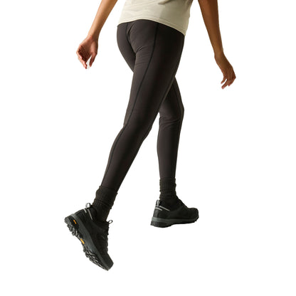 Black - Close up - Regatta Womens-Ladies Monira Water Repellent Hiking Leggings