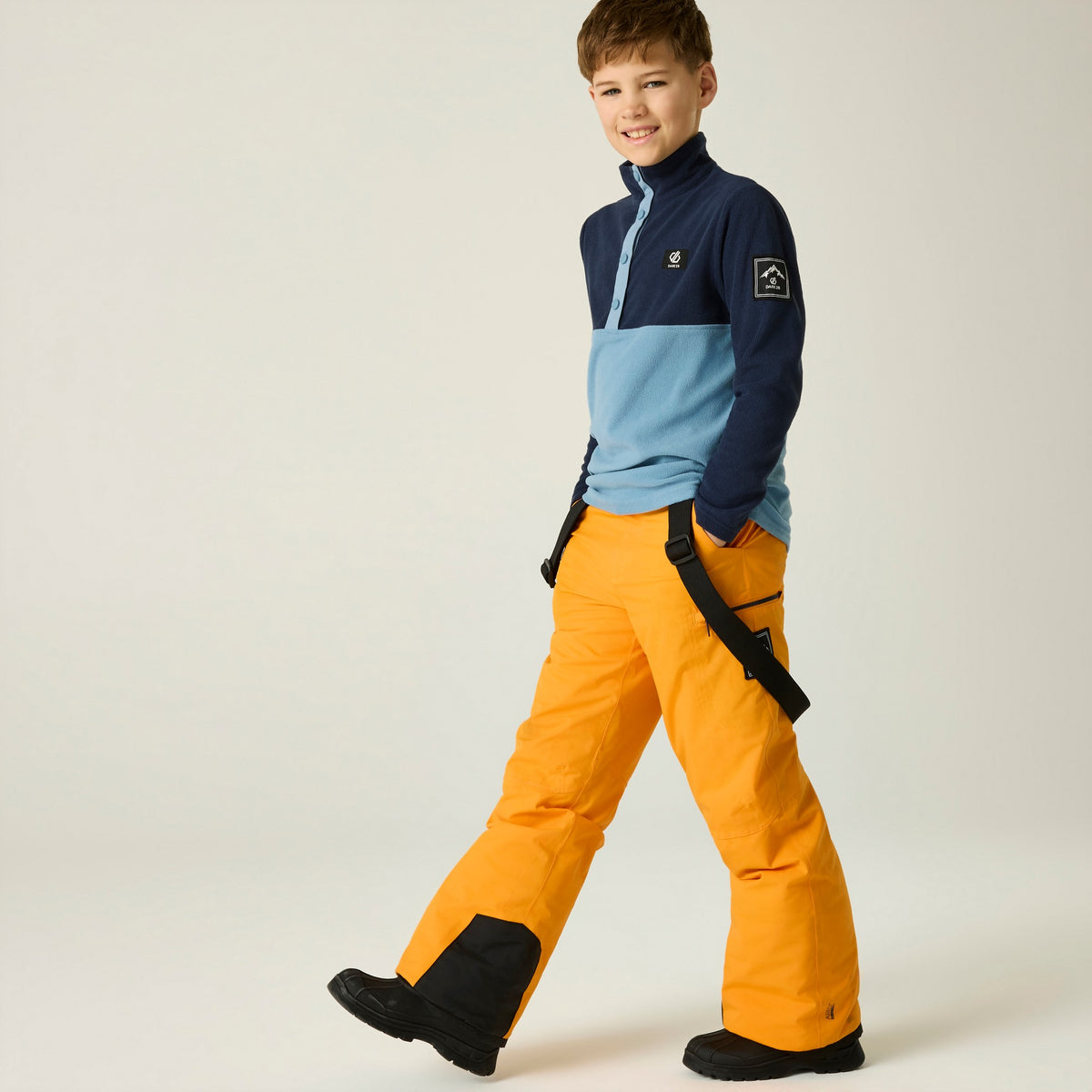 Electric Orange - Pack Shot - Dare 2B Childrens-Kids Pow III Insulated Ski Trousers