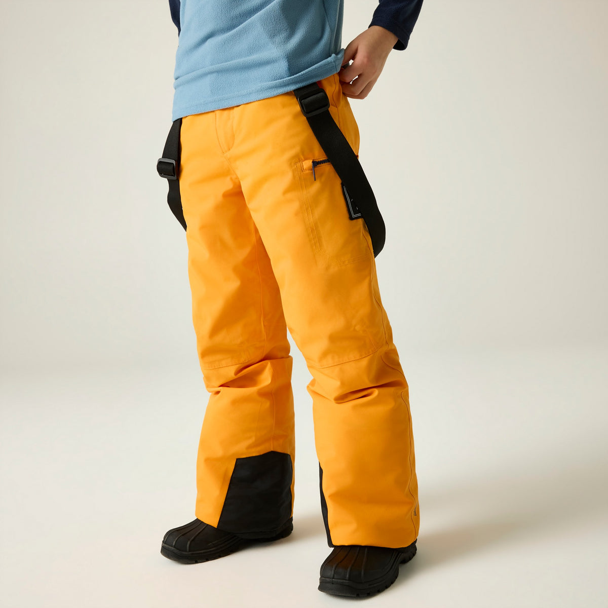 Electric Orange - Close up - Dare 2B Childrens-Kids Pow III Insulated Ski Trousers
