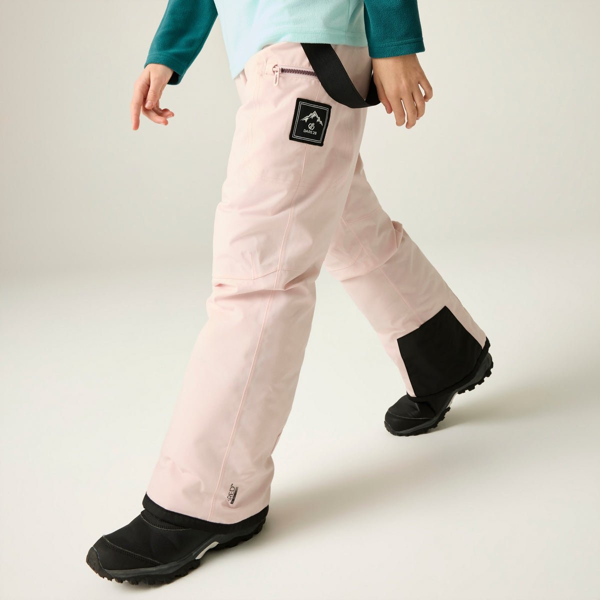 Pink Haze - Pack Shot - Dare 2B Childrens-Kids Pow III Insulated Ski Trousers