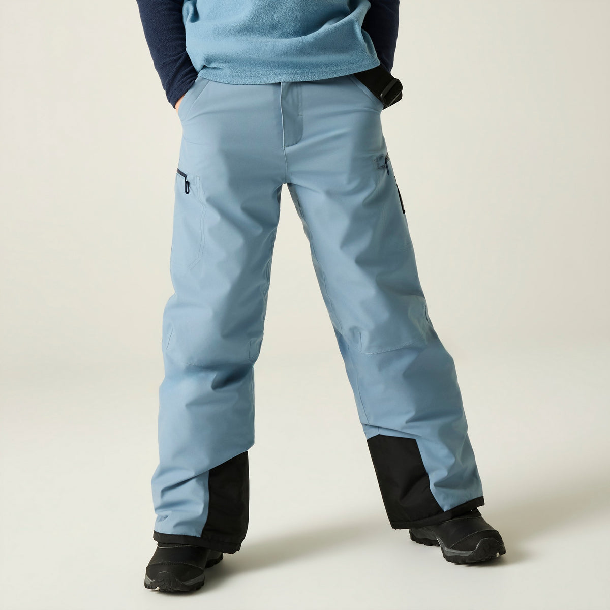 Dusky Blue - Pack Shot - Dare 2B Childrens-Kids Pow III Insulated Ski Trousers