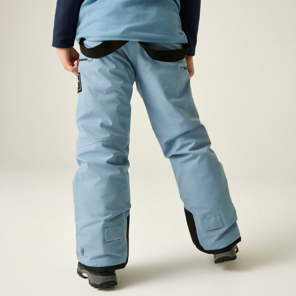 Dusky Blue - Close up - Dare 2B Childrens-Kids Pow III Insulated Ski Trousers