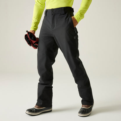 Black - Close up - Dare 2B Mens Achieve III Ski Trousers