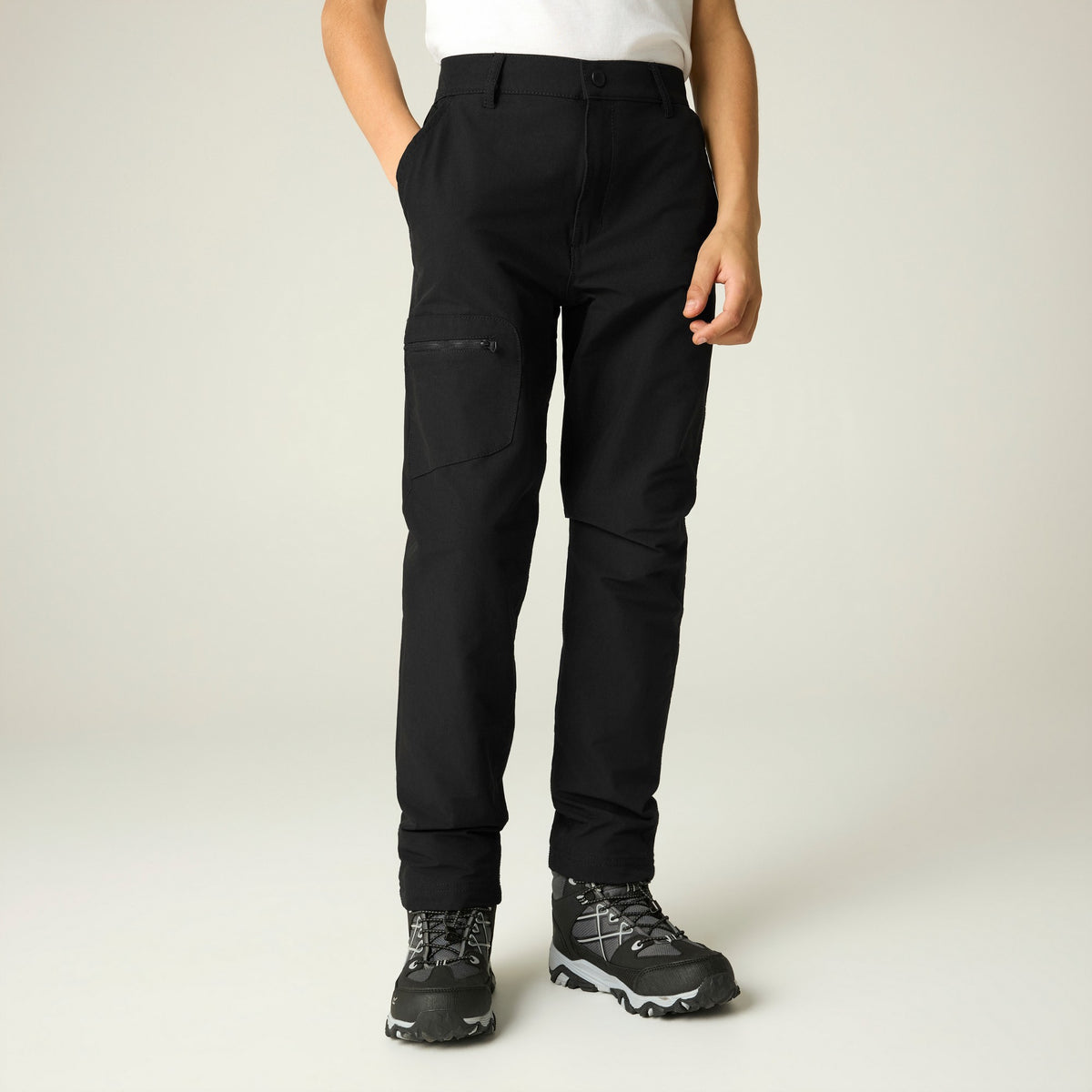 Black - Pack Shot - Regatta Childrens-Kids Highton Trousers