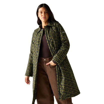 Black-Olive - Side - Regatta Womens-Ladies Orla Eclipse Waterproof Mackintosh