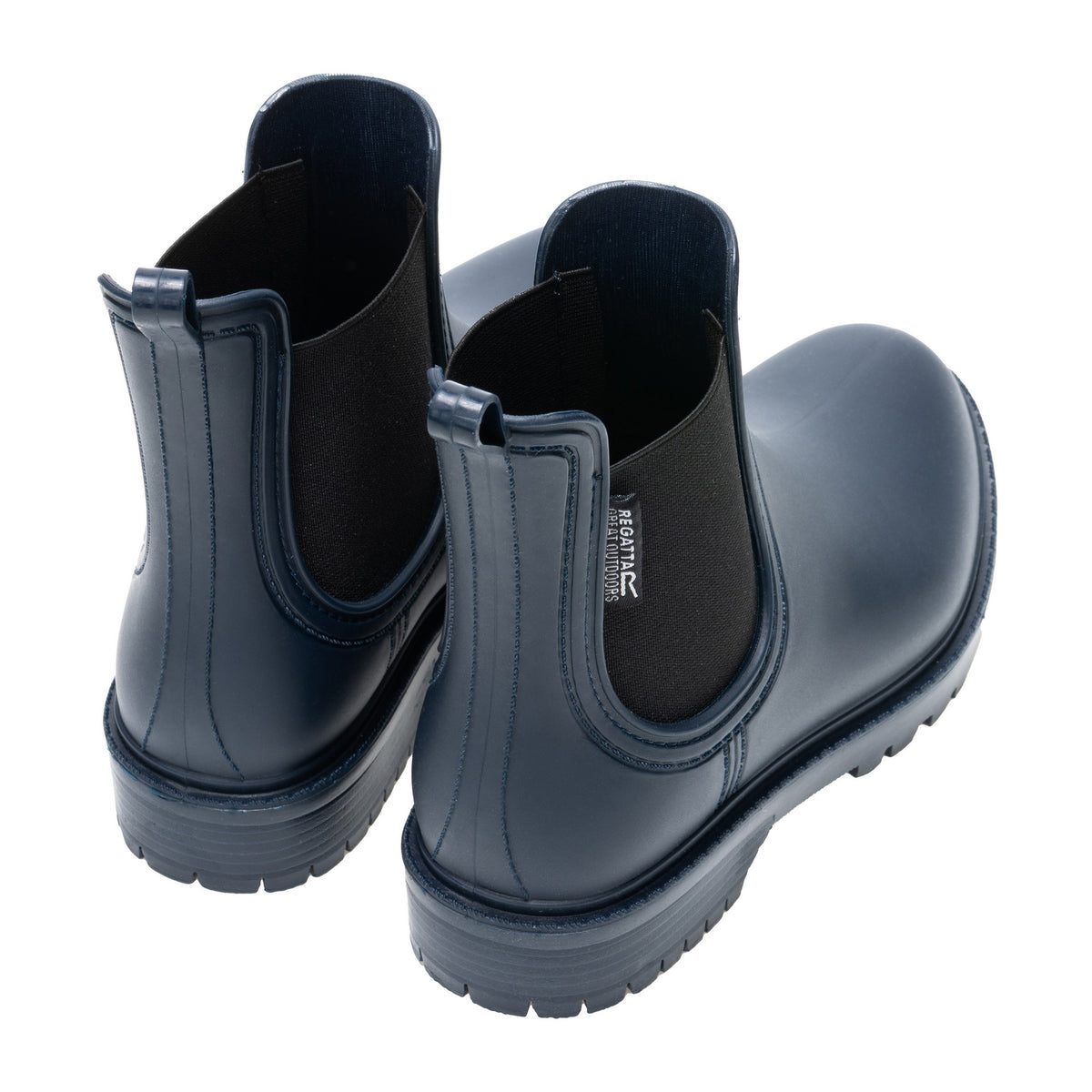 Navy - Back - Regatta Childrens-Kids Harriet II Wellington Boots