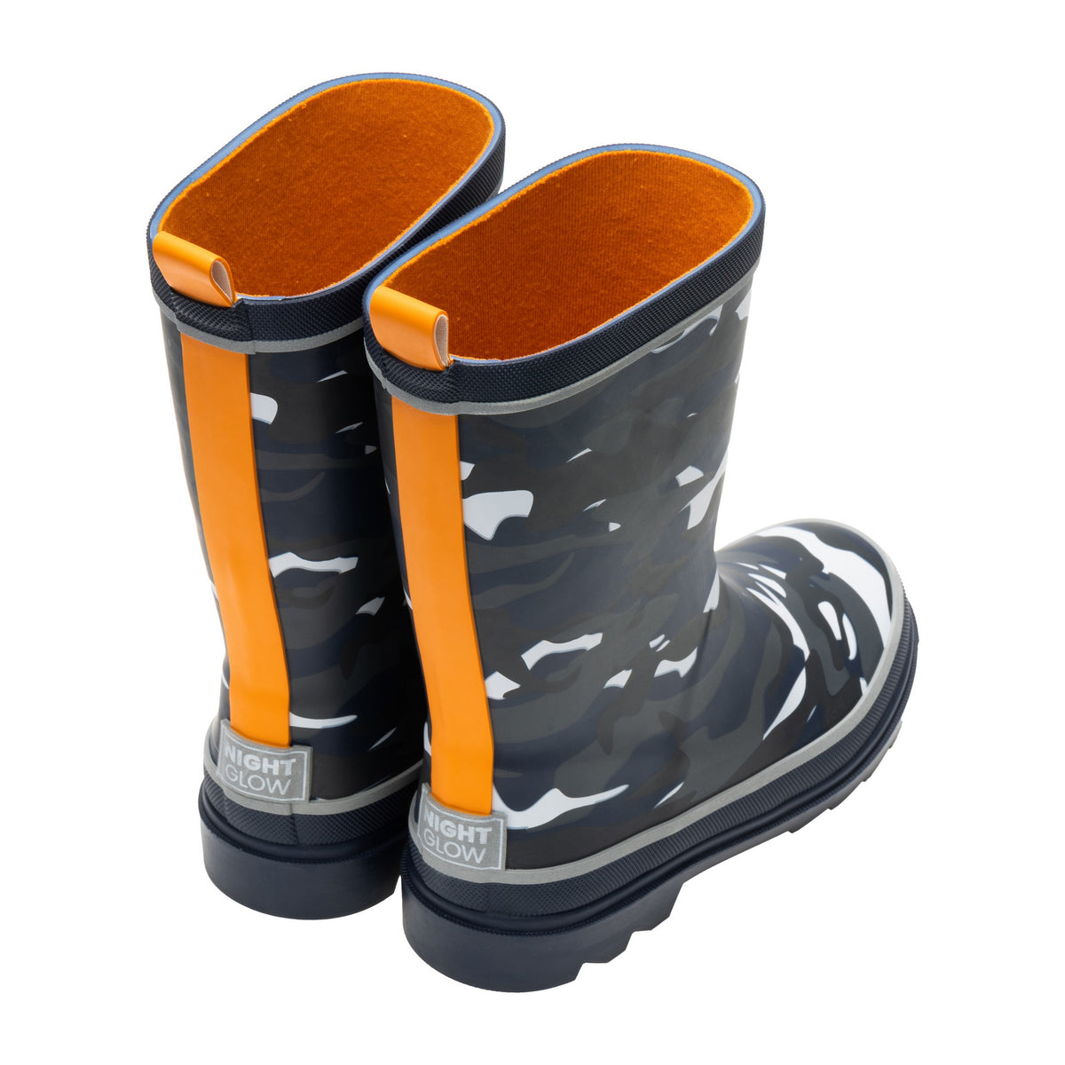 Black - Back - Regatta Childrens-Kids Foxfire Camo Reflective Wellington Boots