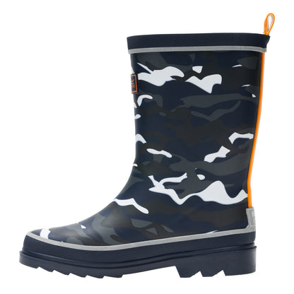 Black - Side - Regatta Childrens-Kids Foxfire Camo Reflective Wellington Boots