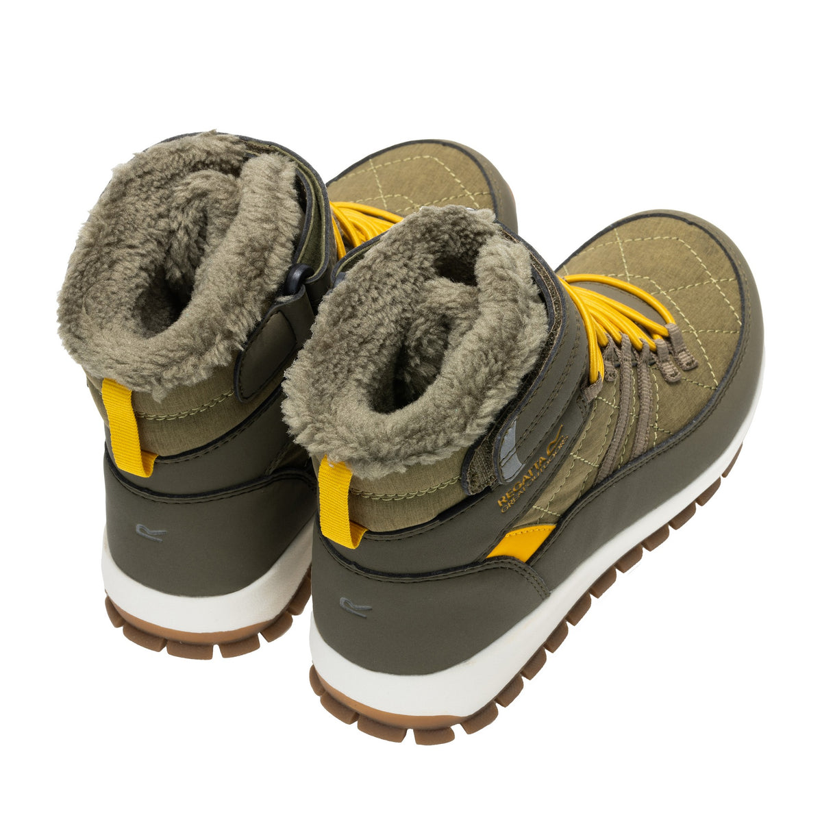 Bark Green-Sunset - Back - Regatta Childrens-Kids Elbourne Snow Boots