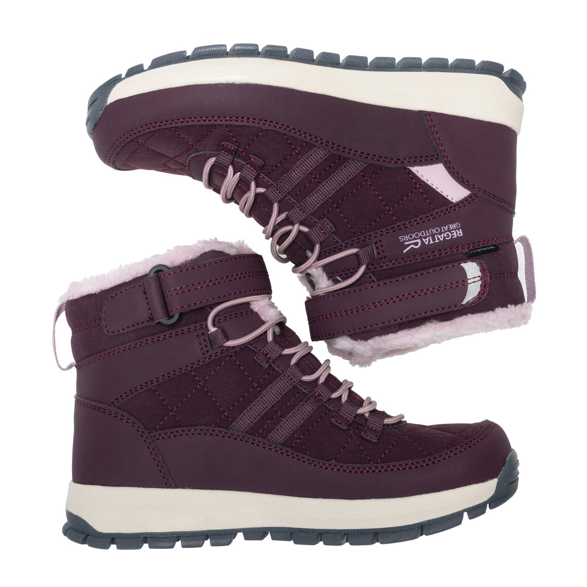 Fig-Powder Lilac - Close up - Regatta Childrens-Kids Elbourne Snow Boots