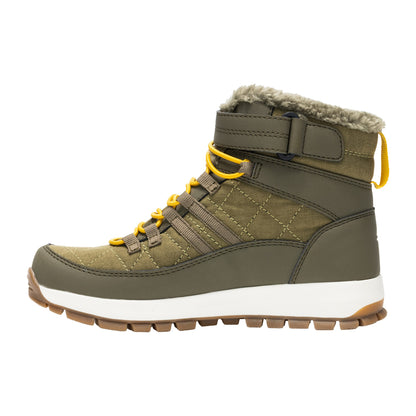 Bark Green-Sunset - Side - Regatta Childrens-Kids Elbourne Snow Boots