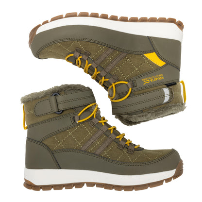 Bark Green-Sunset - Close up - Regatta Childrens-Kids Elbourne Snow Boots