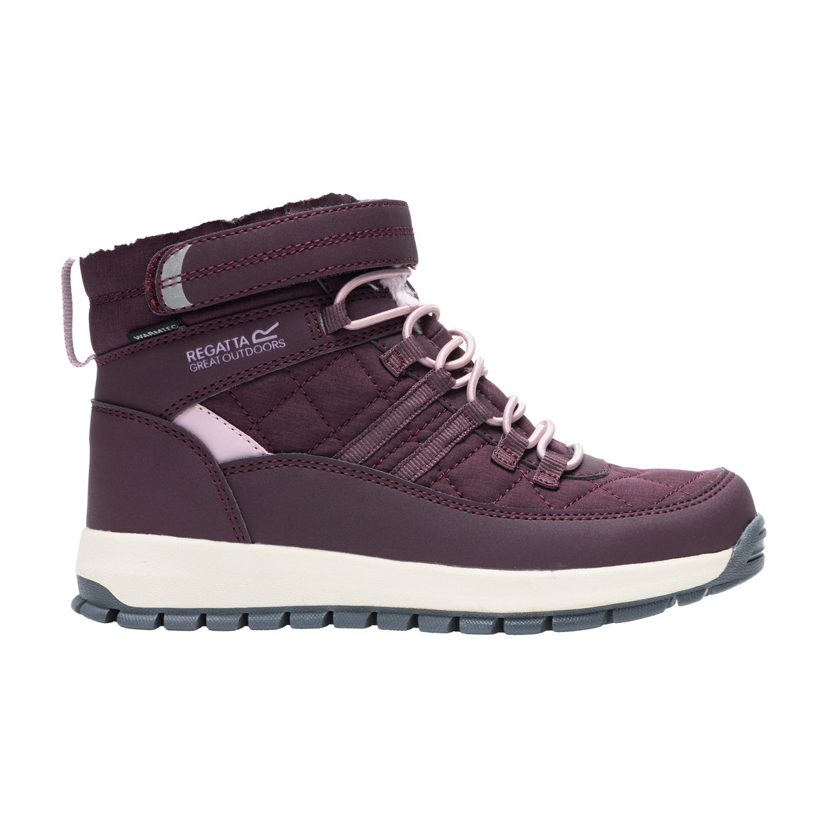 Fig-Powder Lilac - Front - Regatta Childrens-Kids Elbourne Snow Boots