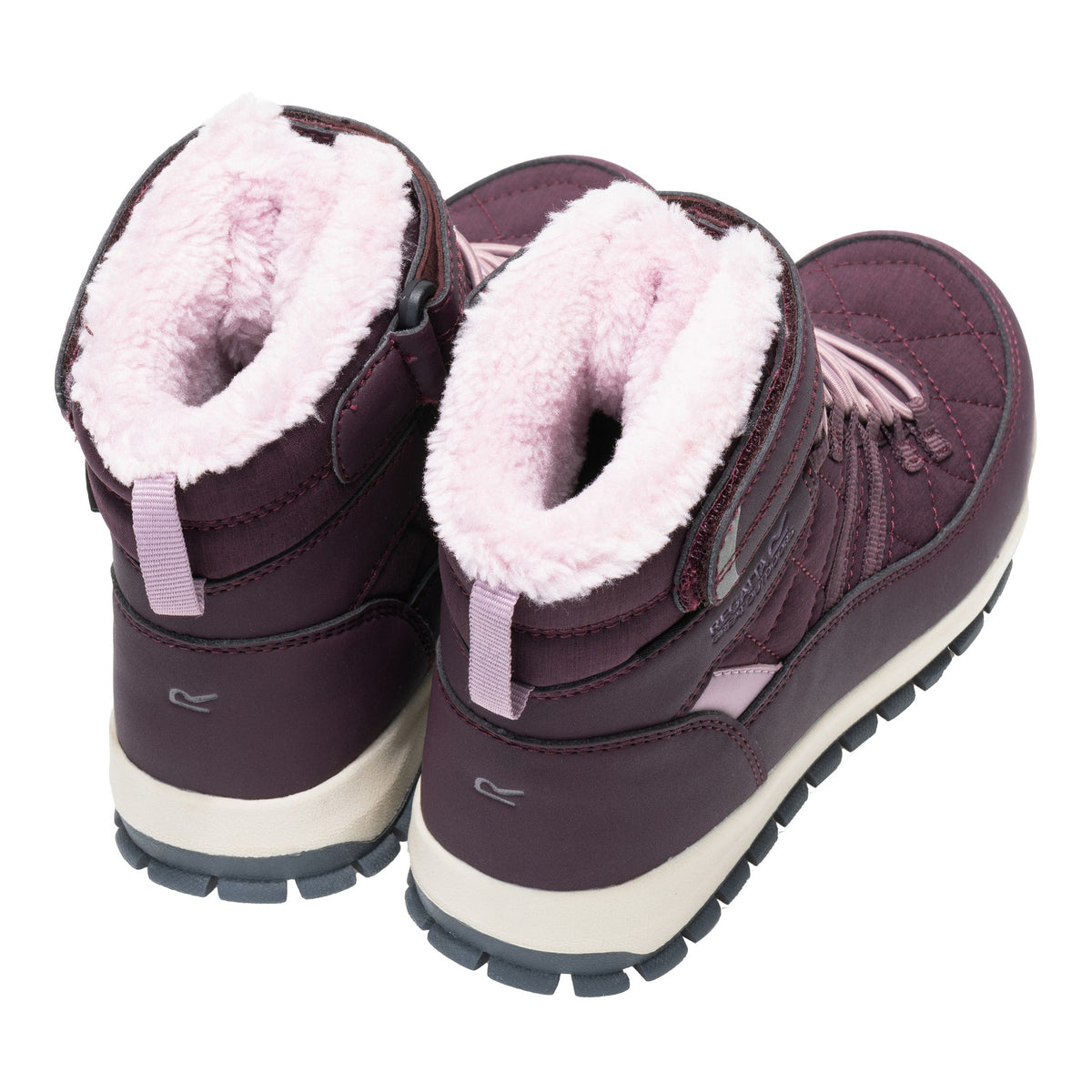 Fig-Powder Lilac - Back - Regatta Childrens-Kids Elbourne Snow Boots