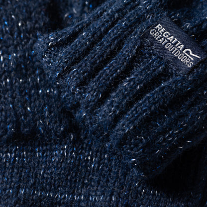 Navy - Side - Regatta Womens-Ladies Multimix Winter Gloves