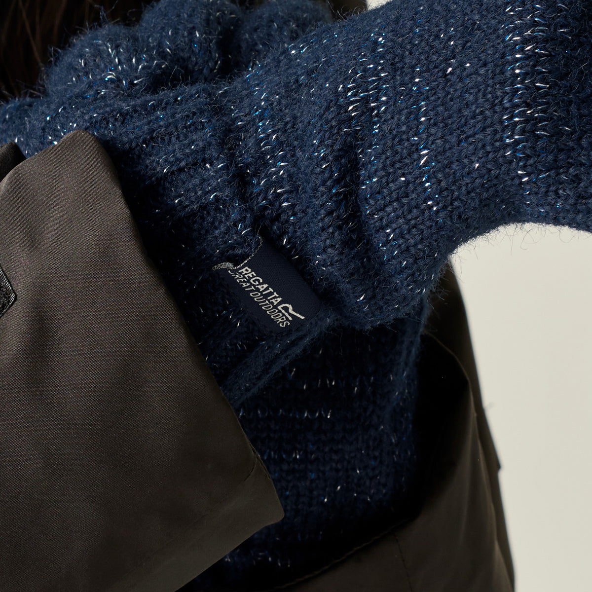 Navy - Pack Shot - Regatta Womens-Ladies Multimix Winter Gloves