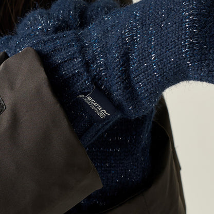 Navy - Pack Shot - Regatta Womens-Ladies Multimix Winter Gloves