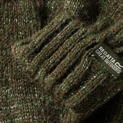 Dark Khaki - Side - Regatta Womens-Ladies Multimix Winter Gloves
