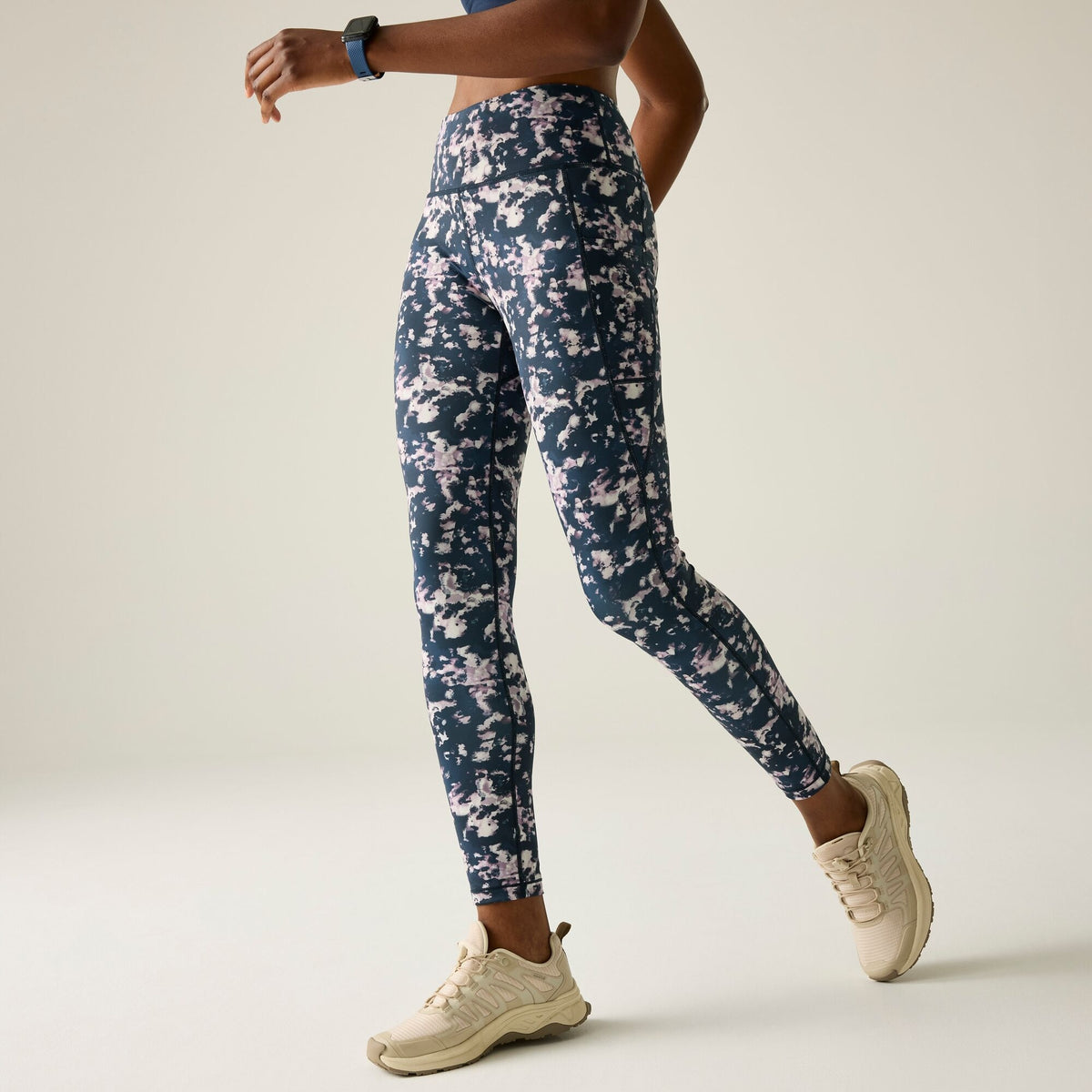 Navy Ink - Pack Shot - Dare 2B Womens-Ladies Influential II Abstract Leggings