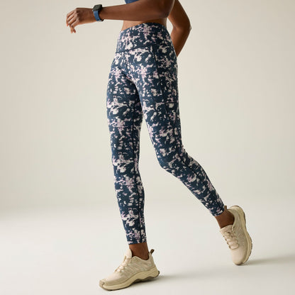 Navy Ink - Pack Shot - Dare 2B Womens-Ladies Influential II Abstract Leggings