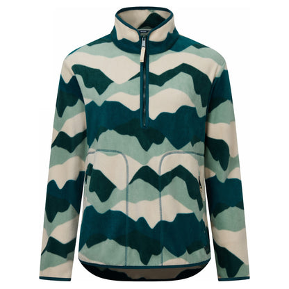 Multicoloured - Front - Regatta Womens-Ladies Frankie Abstract Mountain Quarter Zip Fleece Top