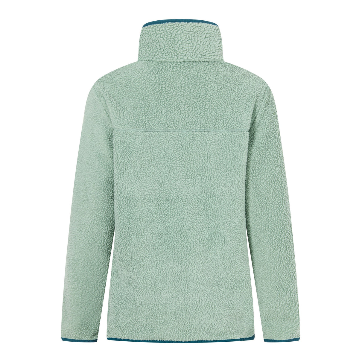 Glacier Green - Back - Regatta Womens-Ladies Frankie Leopard Camo Borg Half Zip Fleece Top