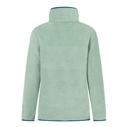 Glacier Green - Back - Regatta Womens-Ladies Frankie Leopard Camo Borg Half Zip Fleece Top