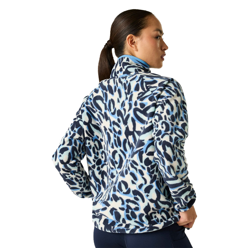 Dusky Blue - Back - Dare 2B Womens-Ladies Wing It Animal Print Fleece Top