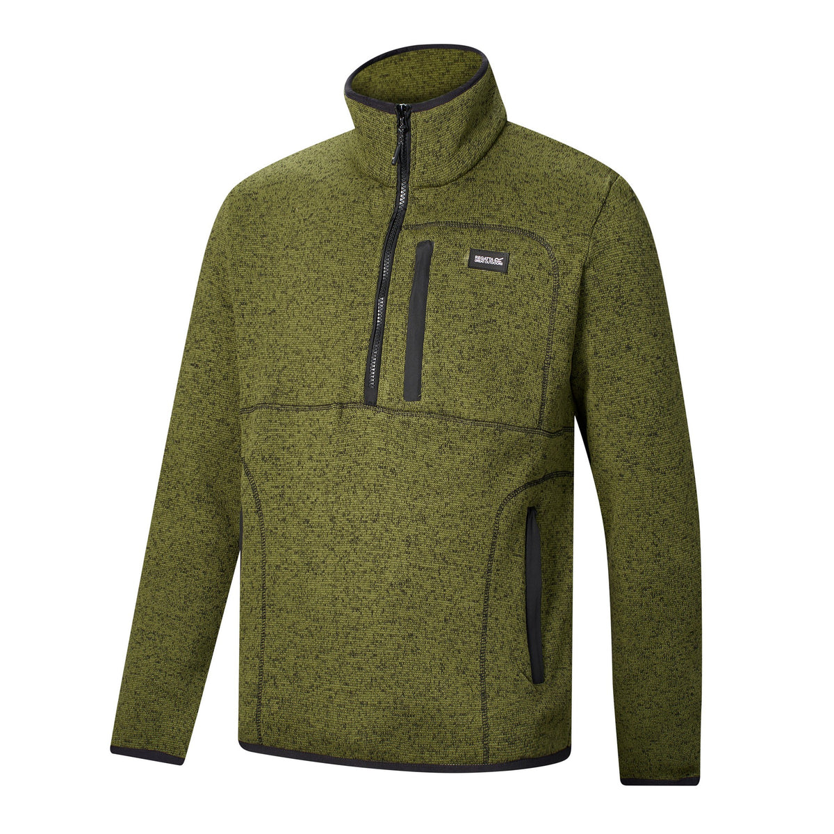Nephrite Green - Side - Regatta Mens Barlee Quarter Zip Fleece Top