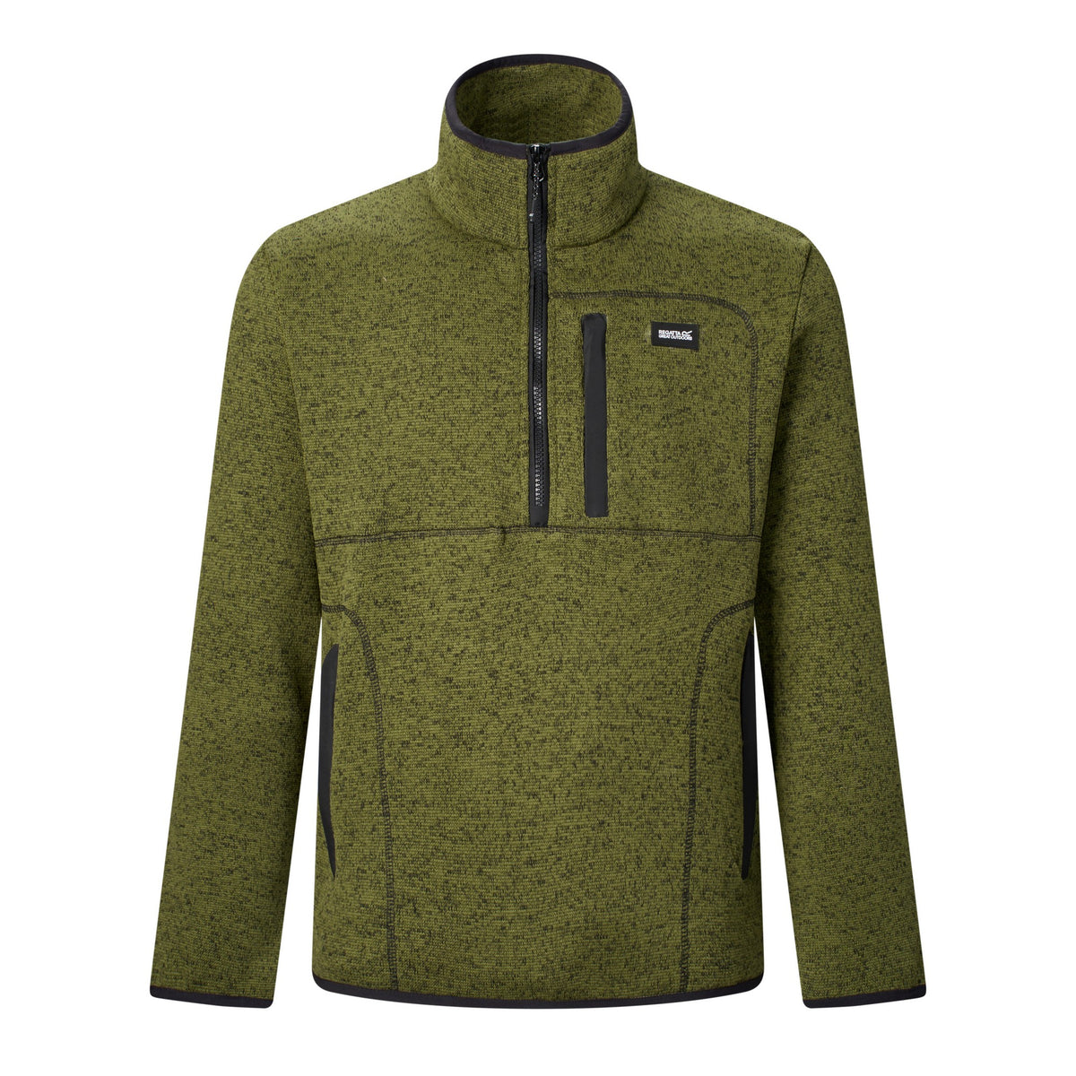 Nephrite Green - Front - Regatta Mens Barlee Quarter Zip Fleece Top