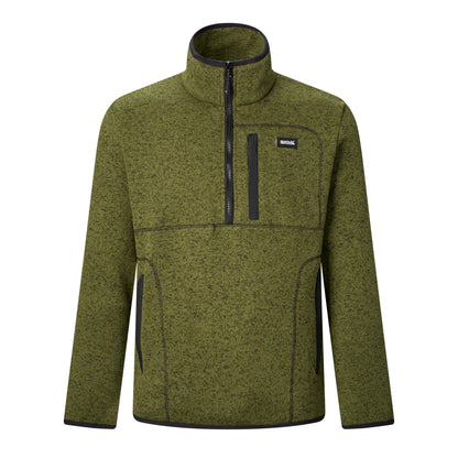 Nephrite Green - Front - Regatta Mens Barlee Quarter Zip Fleece Top
