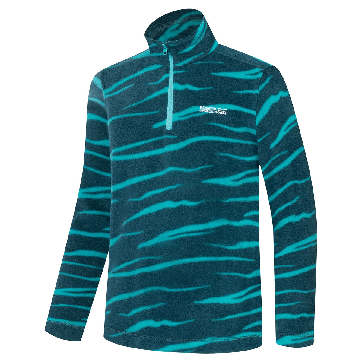 Mediterranea - Side - Regatta Childrens-Kids Hot Shot II Zebra Print Fleece Top