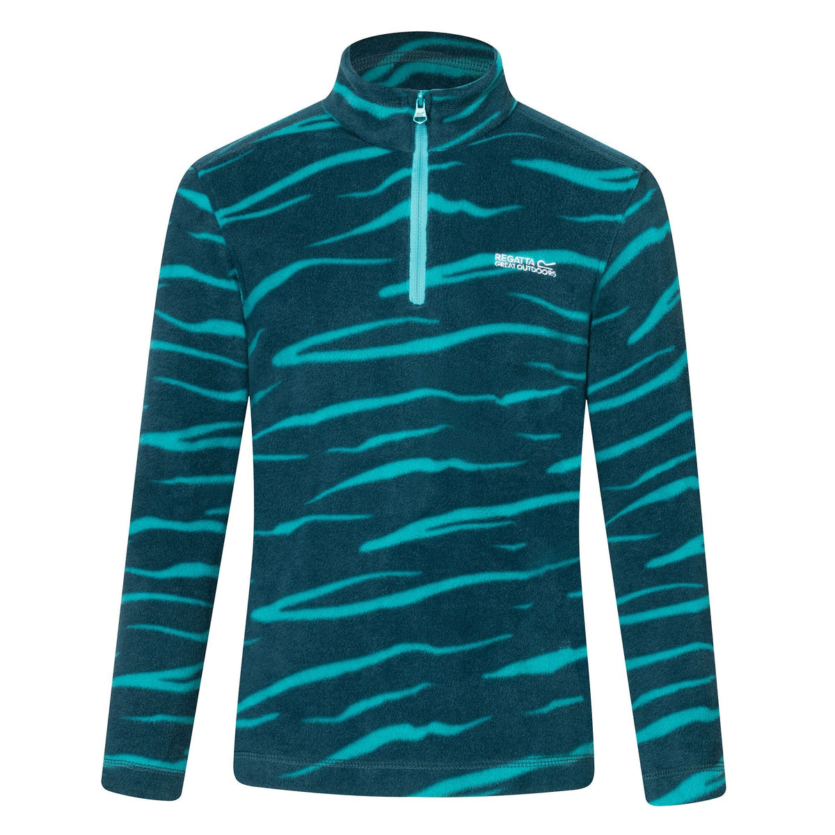 Mediterranea - Front - Regatta Childrens-Kids Hot Shot II Zebra Print Fleece Top