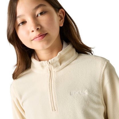 Dark Khaki - Pack Shot - Regatta Childrens-Kids Hot Shot II Camo Quarter Zip Fleece Top