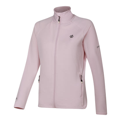 Pink Haze - Side - Dare 2B Womens-Ladies Lowline Core Stretch Full Zip Midlayer