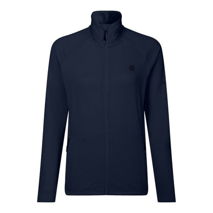 Navy - Front - Dare 2B Womens-Ladies Lowline Core Stretch Full Zip Midlayer
