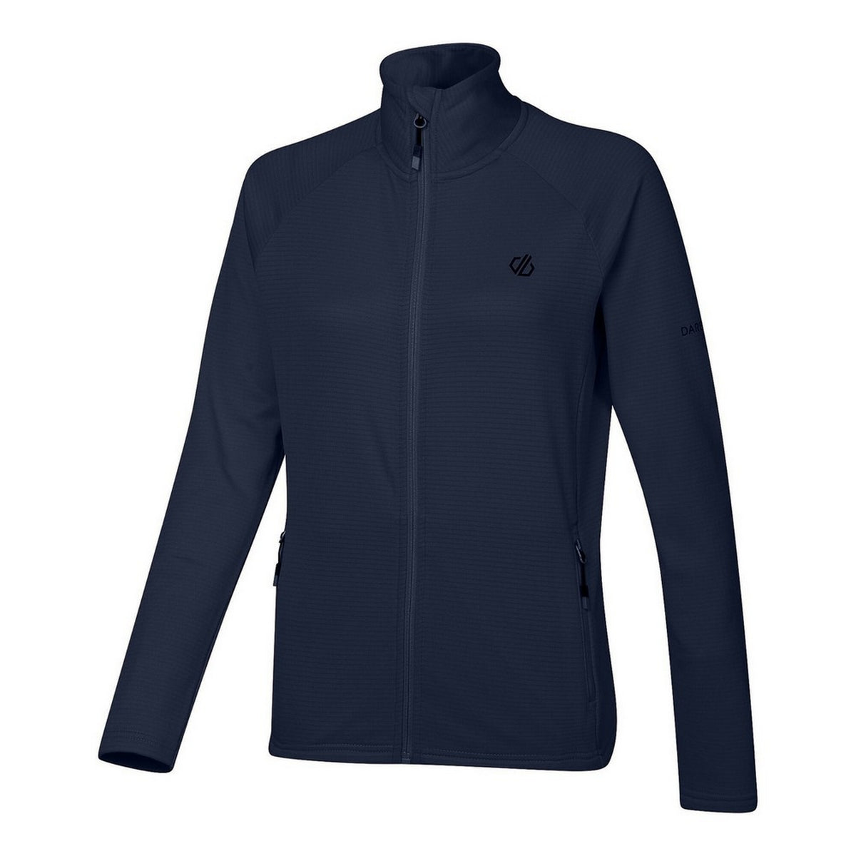 Navy - Side - Dare 2B Womens-Ladies Lowline Core Stretch Full Zip Midlayer