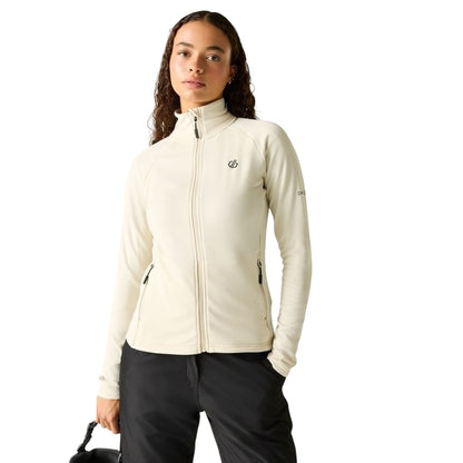 Almond Milk - Close up - Dare 2B Womens-Ladies Lowline Core Stretch Full Zip Midlayer