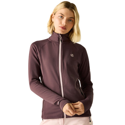 Huckleberry - Close up - Dare 2B Womens-Ladies Lowline Core Stretch Full Zip Midlayer